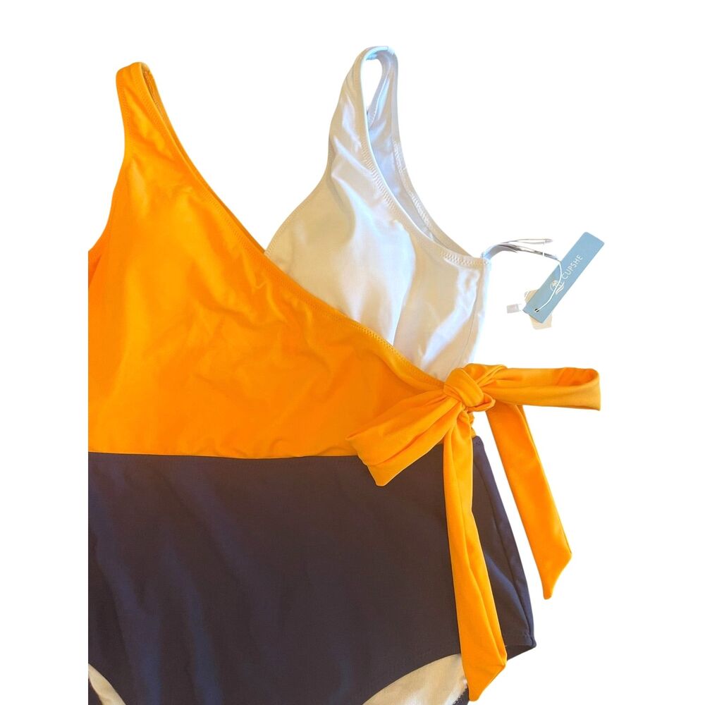 Cupshe Orange and Blue One Piece Swimsuit - Picture 3 of 9